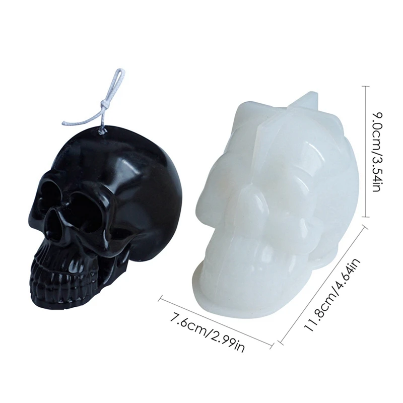 Promotion! 3D Big Skull Candle Mould Aromatherapy Soap Making Silicone Handmade Gift DIY Craft |