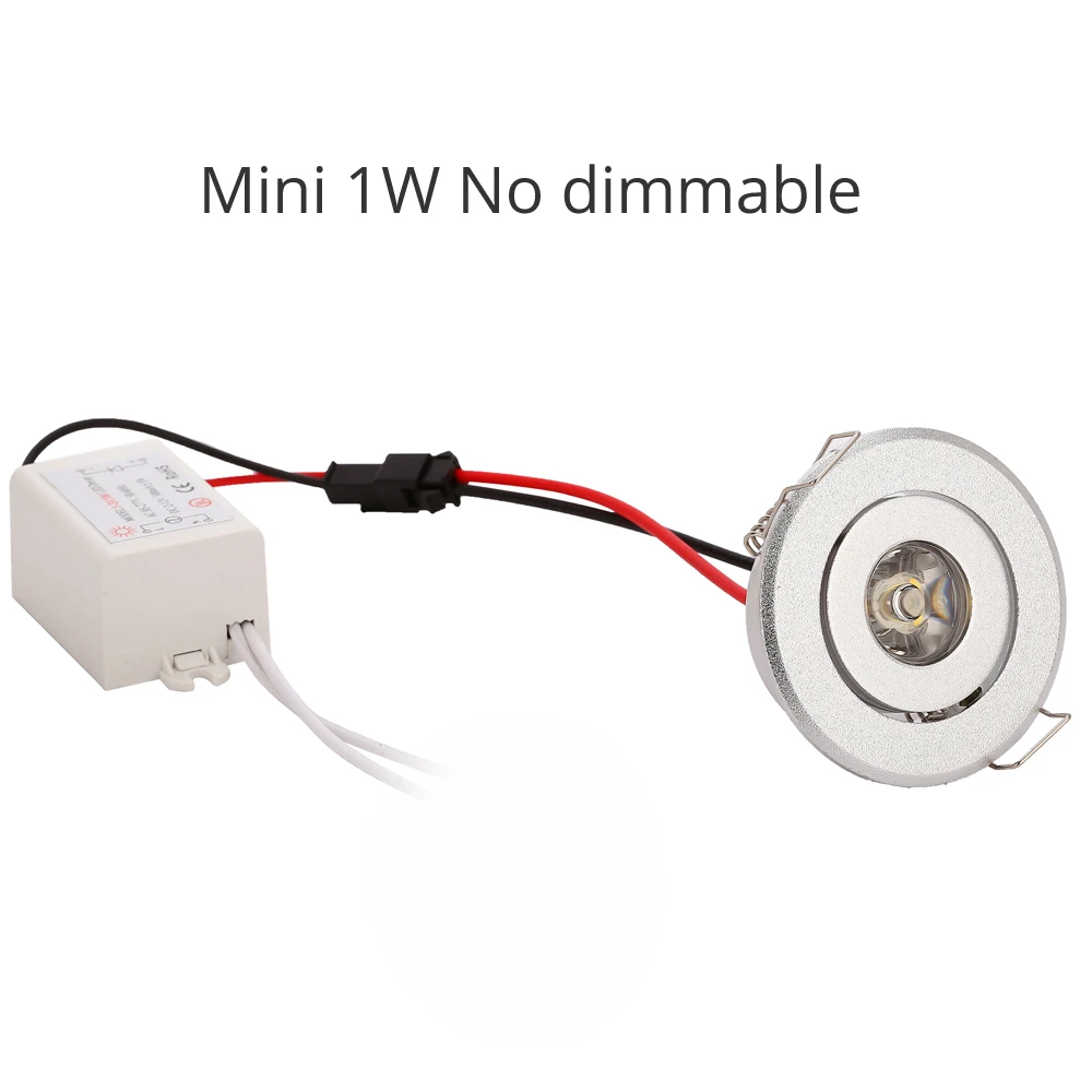 

Потолочные светильники LEDSONLINE, алюминиевые, серебряные, 1Вт/3Вт