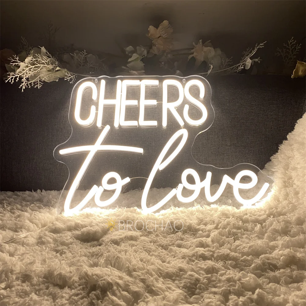 

Neon Led Sign Cheer To Love Custom Led Night Lights Sign USB for Wedding Decoration Signboard Neon Lamps Room Wall Decor