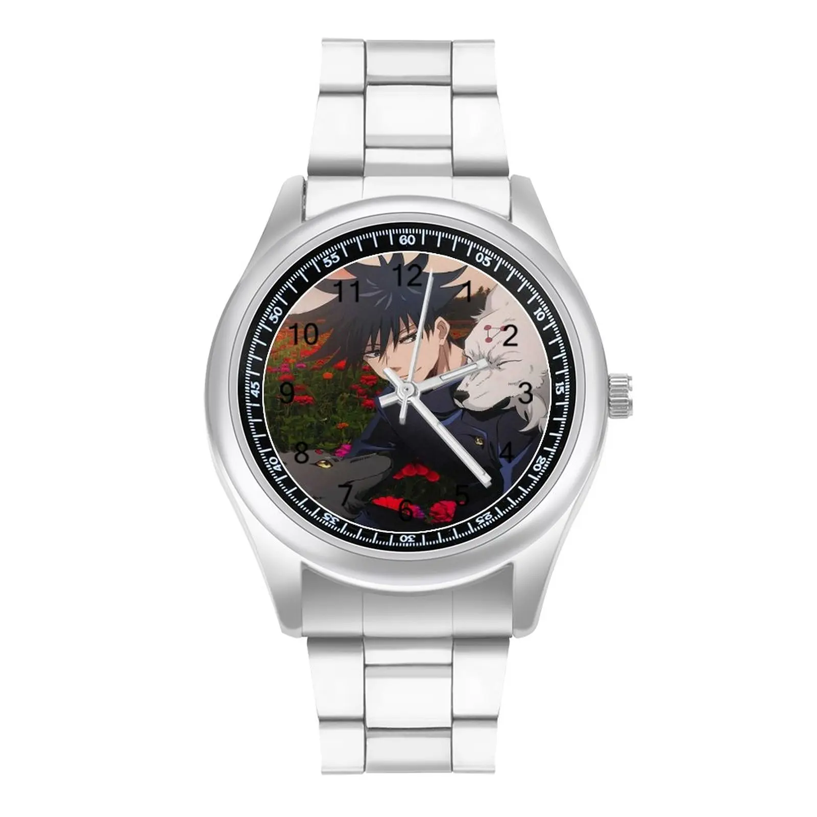 

Megumi Fushiguro Play Quartz Watch Jujutsu Kaisen Hit Sales Unusual Wrist Watch Steel Female Gym Design Wristwatch