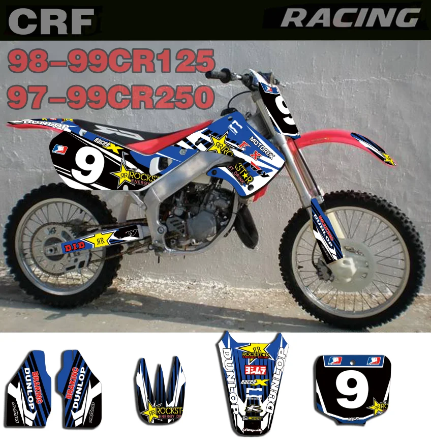 Наклейки на тему мотоцикла графические наклейки команды для HONDA CR125 1998 1999 CR250 1997 |