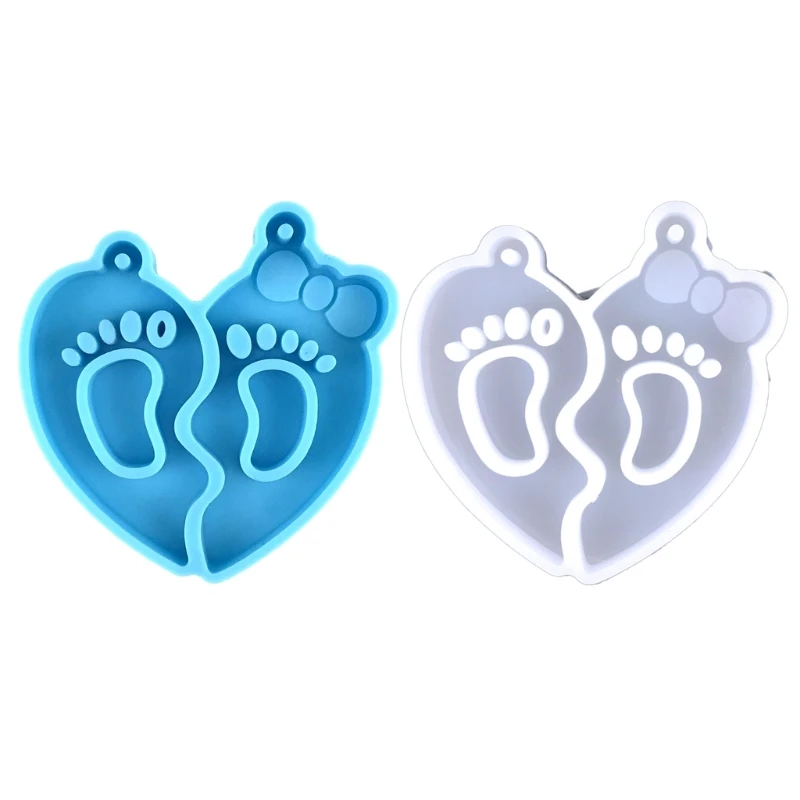 

Keychain Silicone Mold Foot Resin Mold for Keychain Pendant Craft Jewelry Making