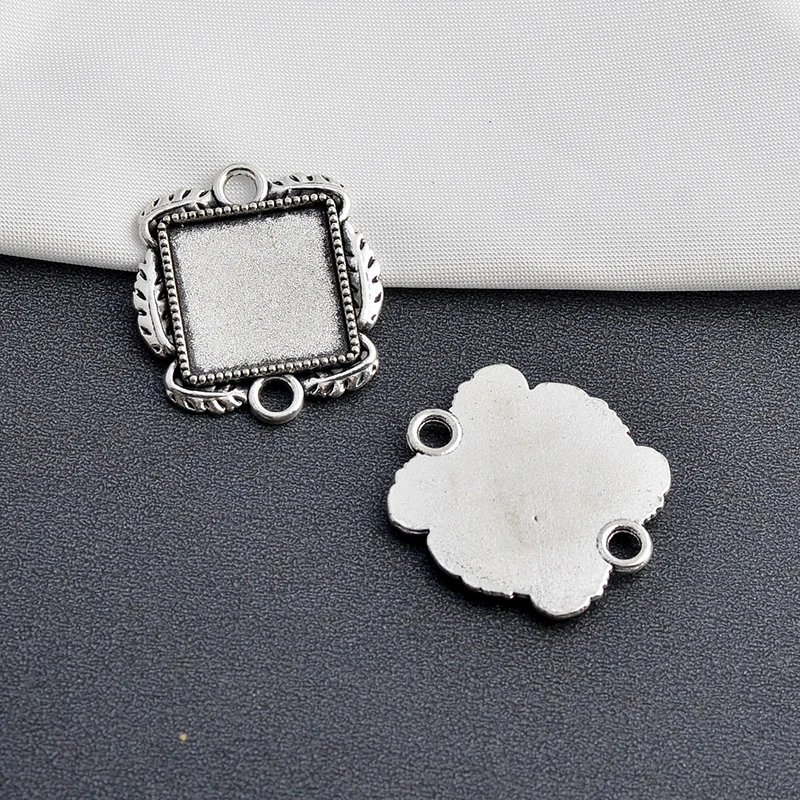 10 шт. подвеска-кабошон под античное серебро 15 мм |