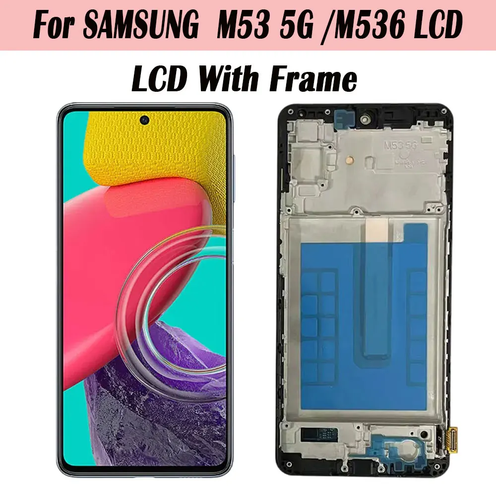 ЖК-дисплей Super AMOLED M53 M54 с сенсорным экраном и дигитайзером в сборе для Samsung 5G LCD M536