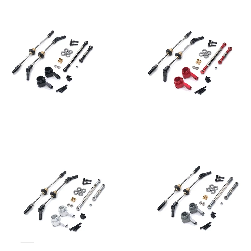 

HOT-For MN D90 MN90 MN99S 1/12 RC Car Upgrade Parts Metal Front And Rear Differential Axle Drive Shaft Steering Cup Kit