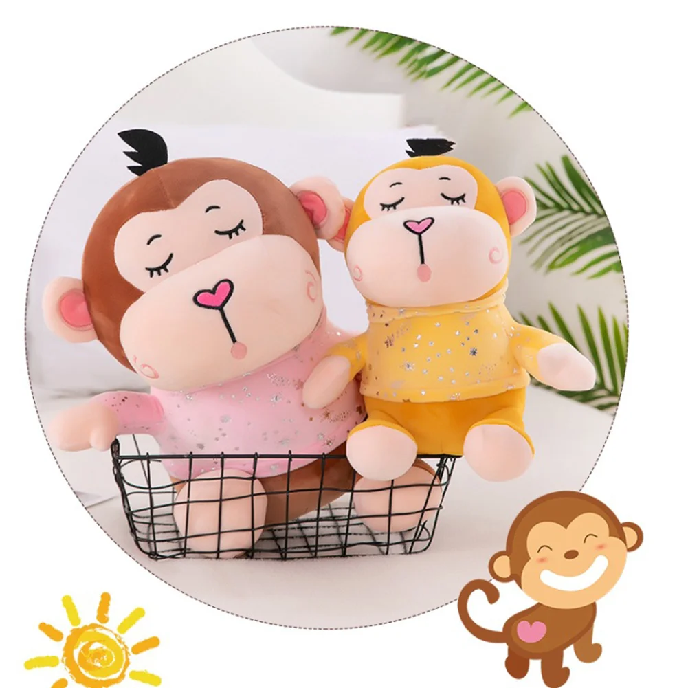 

Newborn Baby Plush Stuffed Toys Cartoon Sweater Monkey Early Educational Toy Plush Figure Toys for Kids Girls Comfortable AC889
