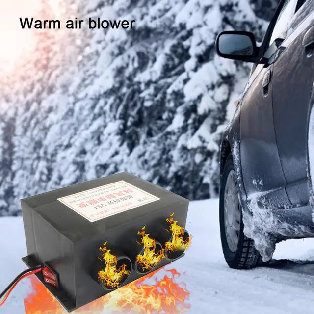 DC 12V 24V 3 Port Car Air Heater Auto Windshield Defroster Defogging Device 800W Automotive Air Heater Fan For Car Accessories 2