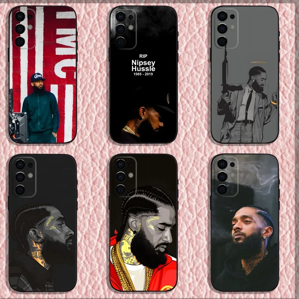 Чехол для телефона N-NipseyS Rapper H-HussleS Samsung S24 S21 S22 S23 S30 Ultra S20 Plus Fe Lite Note 10 9 5G черный
