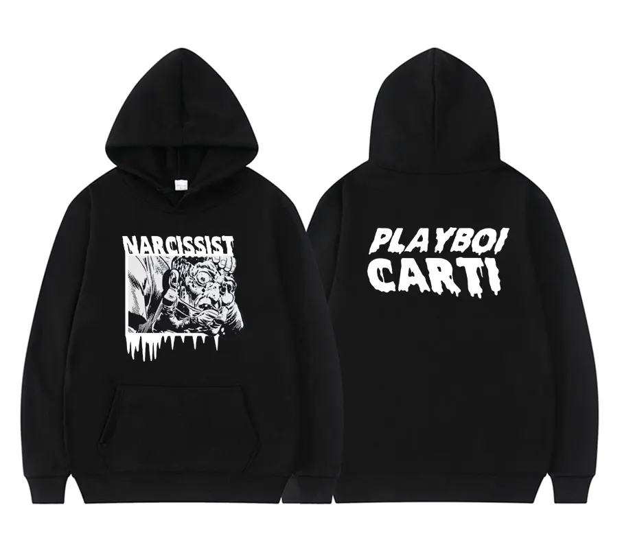 

Playboi Carti Hoodie Print Hoodies Regular Man Tops Streetwear Quality Men 2pac Rap Hip-Hop Hooded Sweatshirt