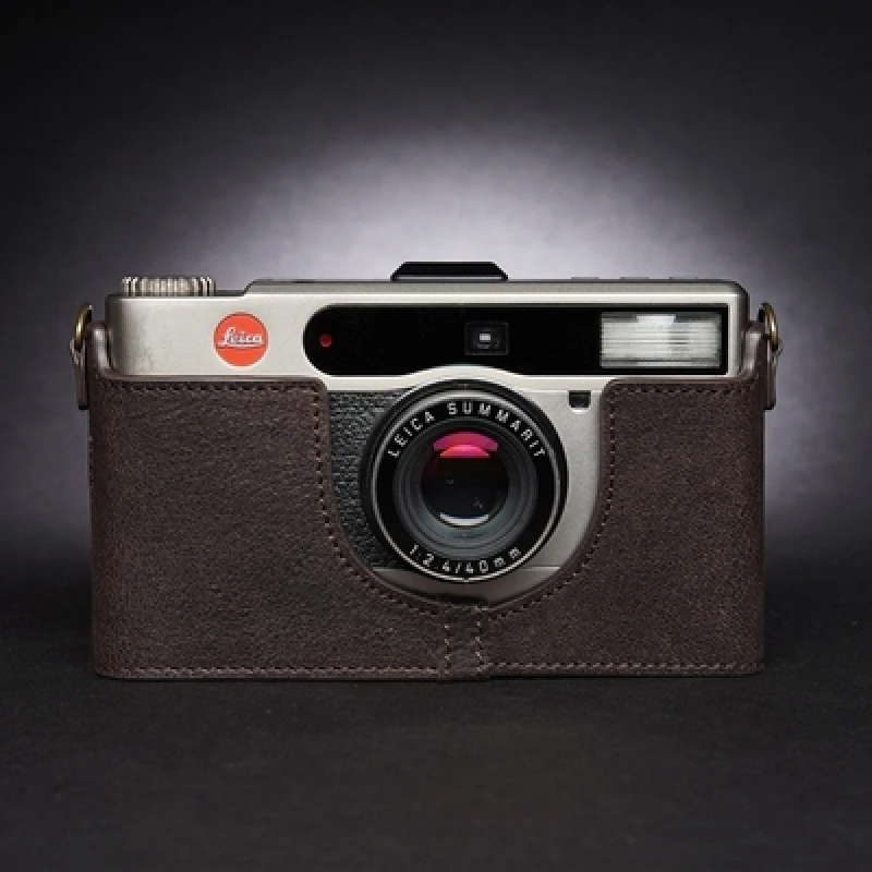 

For Leica minilux 40 mm zoom Protective sleeve box base shell Handwork Photo Camera Genuine leather cowhide Bag Body BOX Case