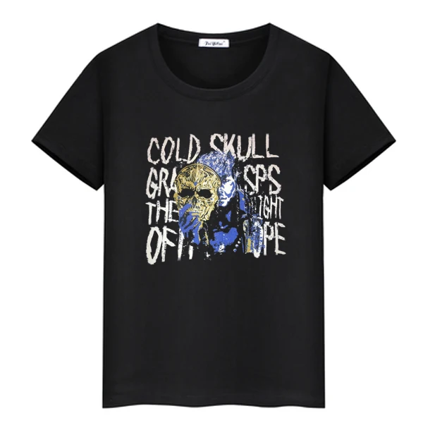 

Sanada Cold Skull Grasp The Night Of Hope T-Shirt Japan Pro Wrestling Cotton Short Sleeve t shirt