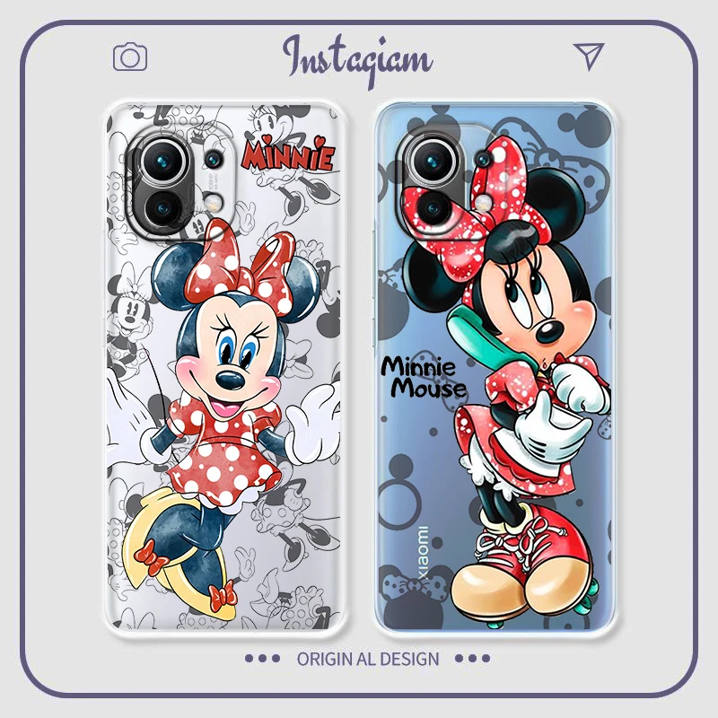 

Mickey Minnie Cute For Xiaomi Mi 13 12 11 10 11T 10T 9T 9 8 Note 10 Ultra Pro Lite Transparent Silicone Phone Case Coque Capa