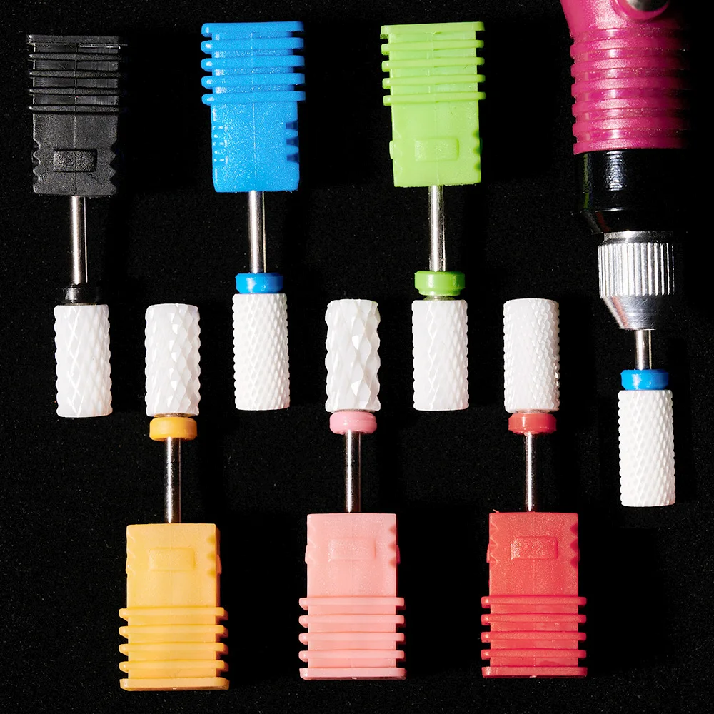 

Tapered Ceramic Nail Carbide Bit Two Way Rotate use for Both Left and Right Handed - Fast Remove Acrylic or Hard Gel Nails Drill