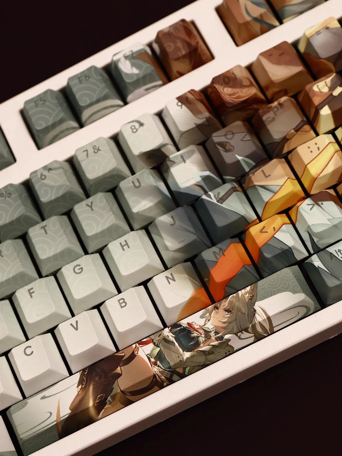 Колпачки для клавиш с подсветкой Honkai Star Rail Feixiao 108 клавиш/комплект