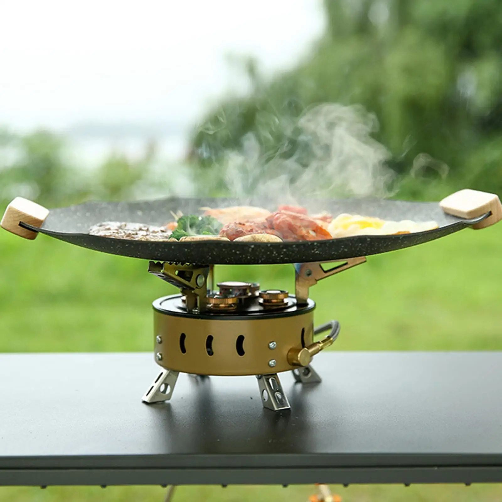 

Camping Gas Stove Burner Strong Stove for BBQ Hunting Hiking