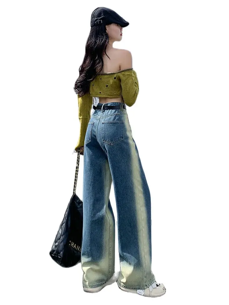 Женские мешковатые джинсы-бойфренды с широкими штанинами неэластичные прямые