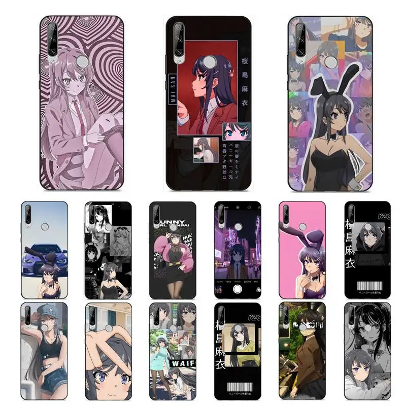 

Sakurajima Mai Anime Phone Case for Huawei Y 6 9 7 5 8s prime 2019 2018 enjoy 7 plus