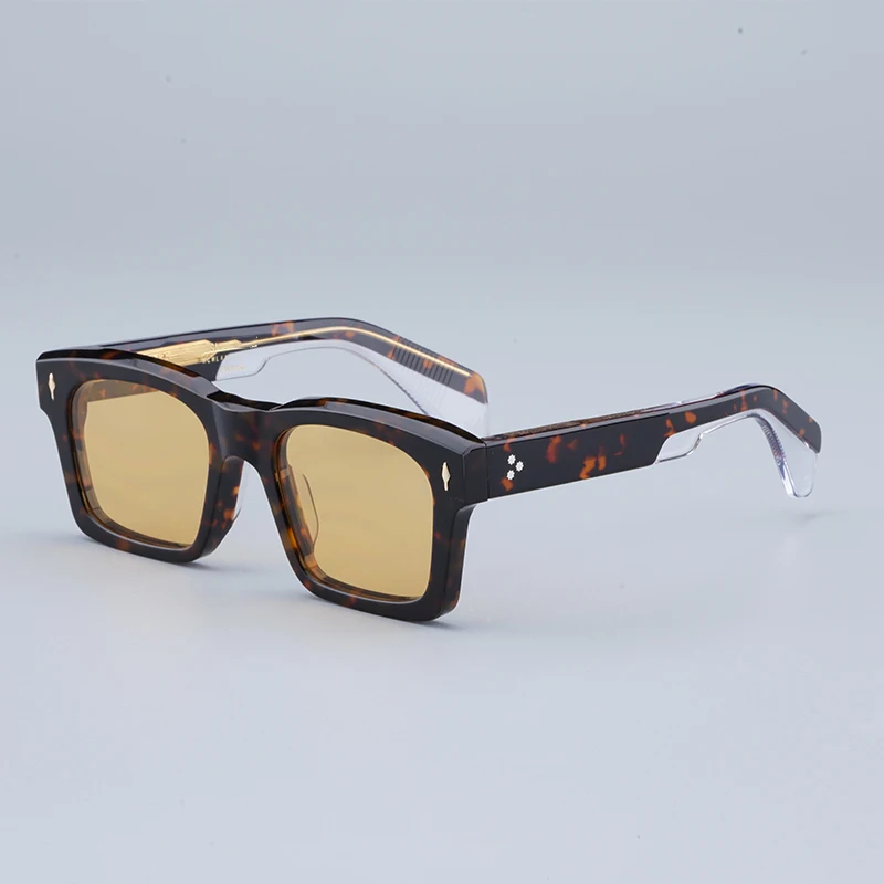 

Jacques JMM Original Men Sunglasses Square Classical Designer Acetate Handmade Solar Glasses Designer Eyewear with Originals