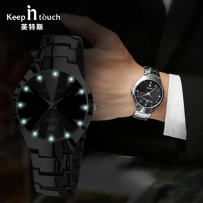 Original Brand Men's Watches Women's Watches Steel Belt Waterproof Wristwatch His Hers Watch Sets Gifts For Couples Free Shiping