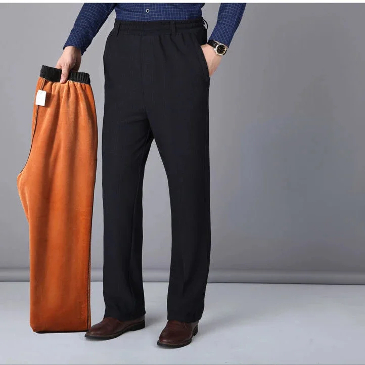 

2023 Мужские Зимние Модные свободные брюки из овечьей шерсти мужские бархатные плотные теплые брюки однотонные повседневные Прямые L105