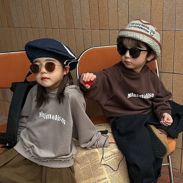 

Children Hoodie 2023 Autumn Spring New Boys and Girls Letter Printed Baby Korean Style Casual Simple Comfortable Hoodie