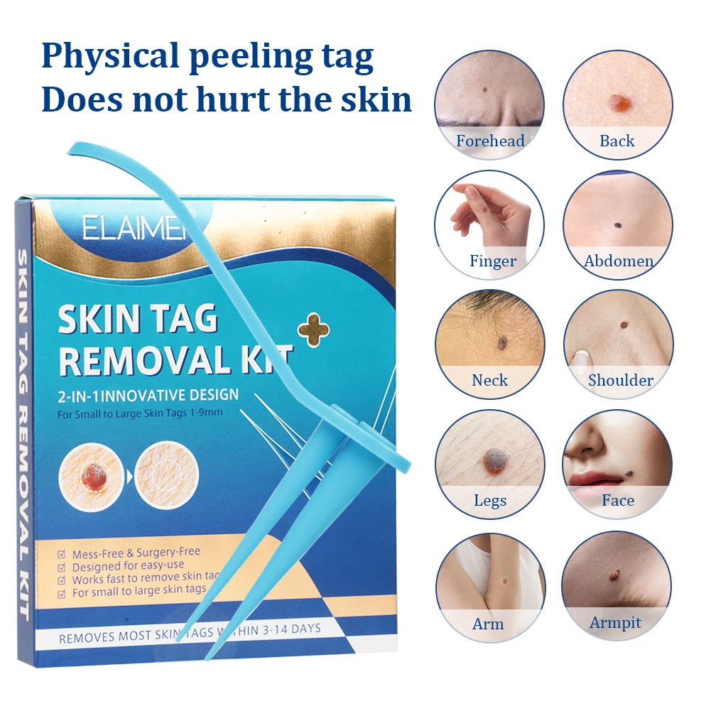 

Auto Skin Tag Remover Double Head Wart Removal Pen Set Mole Warts Skin Blemishes Painless Cleaning Skin Care Tools Home Use