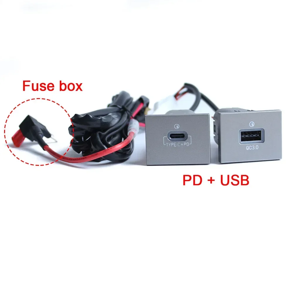 

12 В/24 В Автомобильное зарядное устройство USB PD Быстрая зарядка QC3.0 для Ford Focus 2 mk2 2009 2010 2011 аксессуары автомобильное зарядное устройство для телефона кнопка адаптера