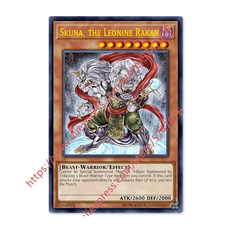 

Yu Gi Oh Skuna, the Leonine Rakan SR Japanese English DIY Toys Hobbies Hobby Collectibles Game Collection Anime Cards