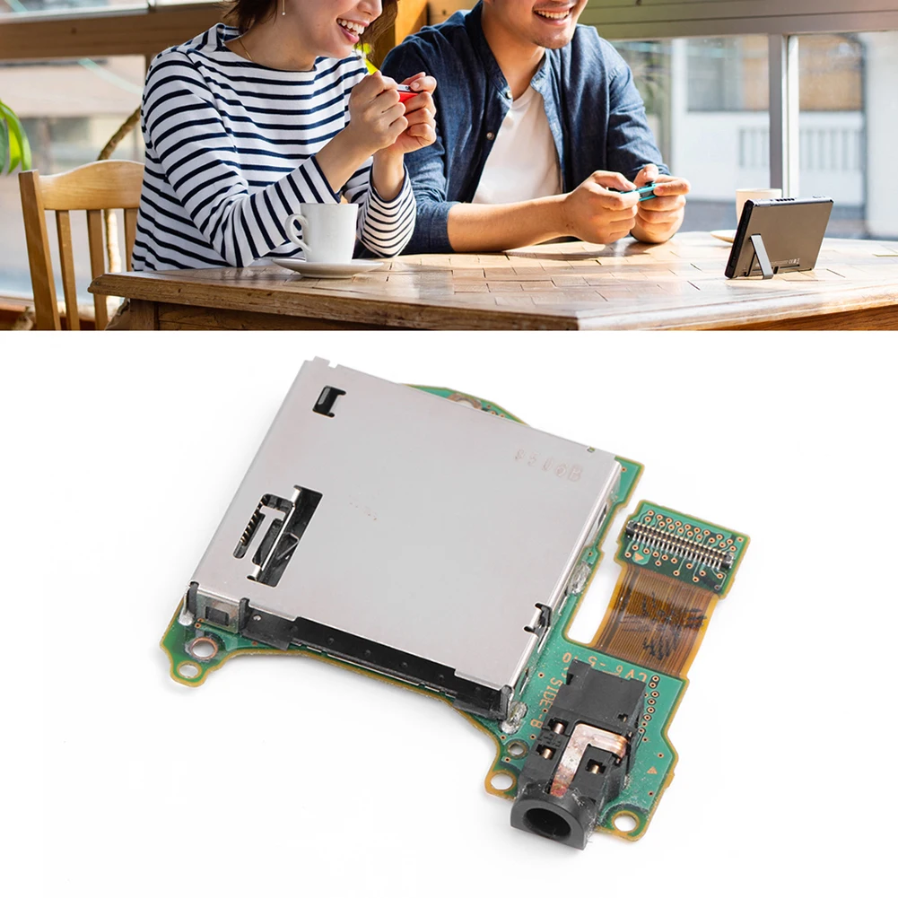 

Slot Card Reader Socket Headphone Jack Board Replacement Repair Part for Nintendo Switch Game Host Card Slot Board Earphone Port