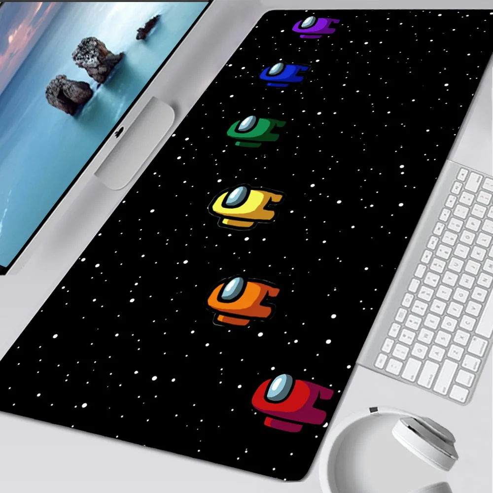 

Among Us Minimalist Mouse Pad Pink Gaming Accessories Anime Mousepad Cute Big Mousepad PC Game Desk Keyboards Mat Gaming Deskmat