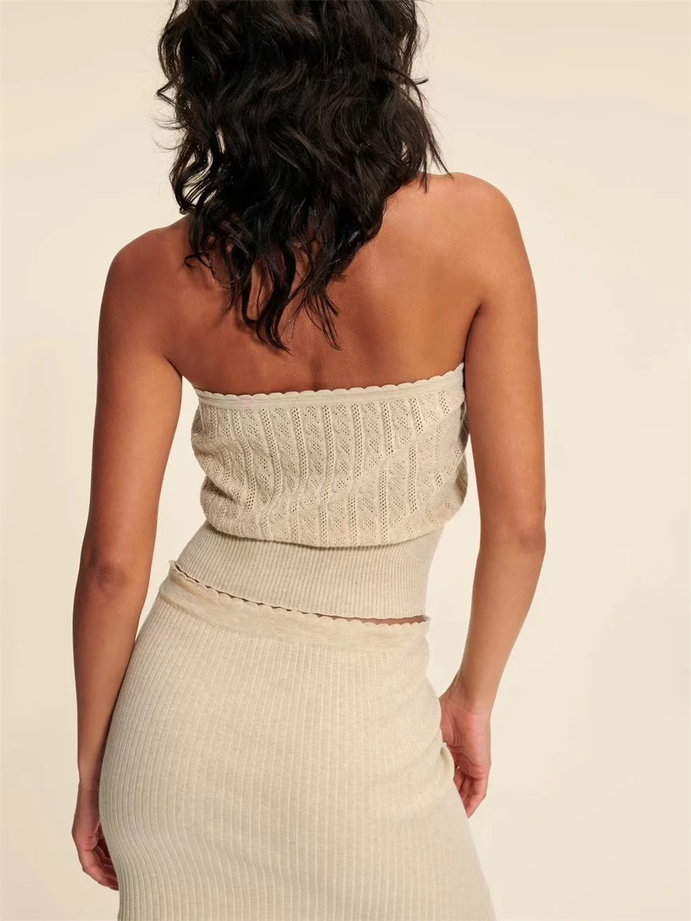 Женский однотонный топ с вырезами Женская облегающая эластичная майка без