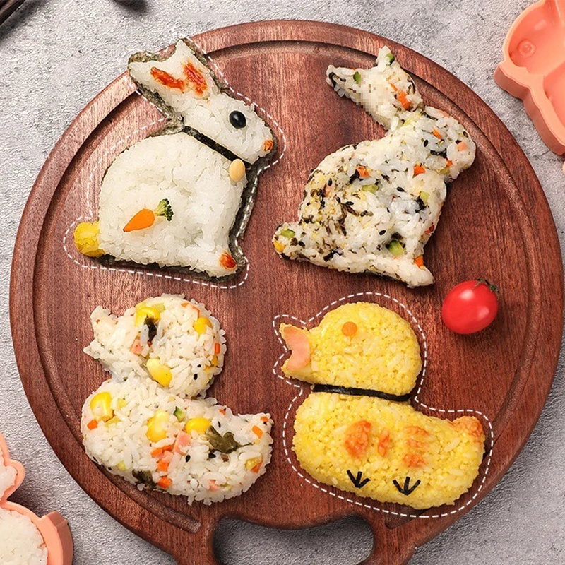 1/4 шт. набор для изготовления суши мультяшные маленькие животные онигири рисовые