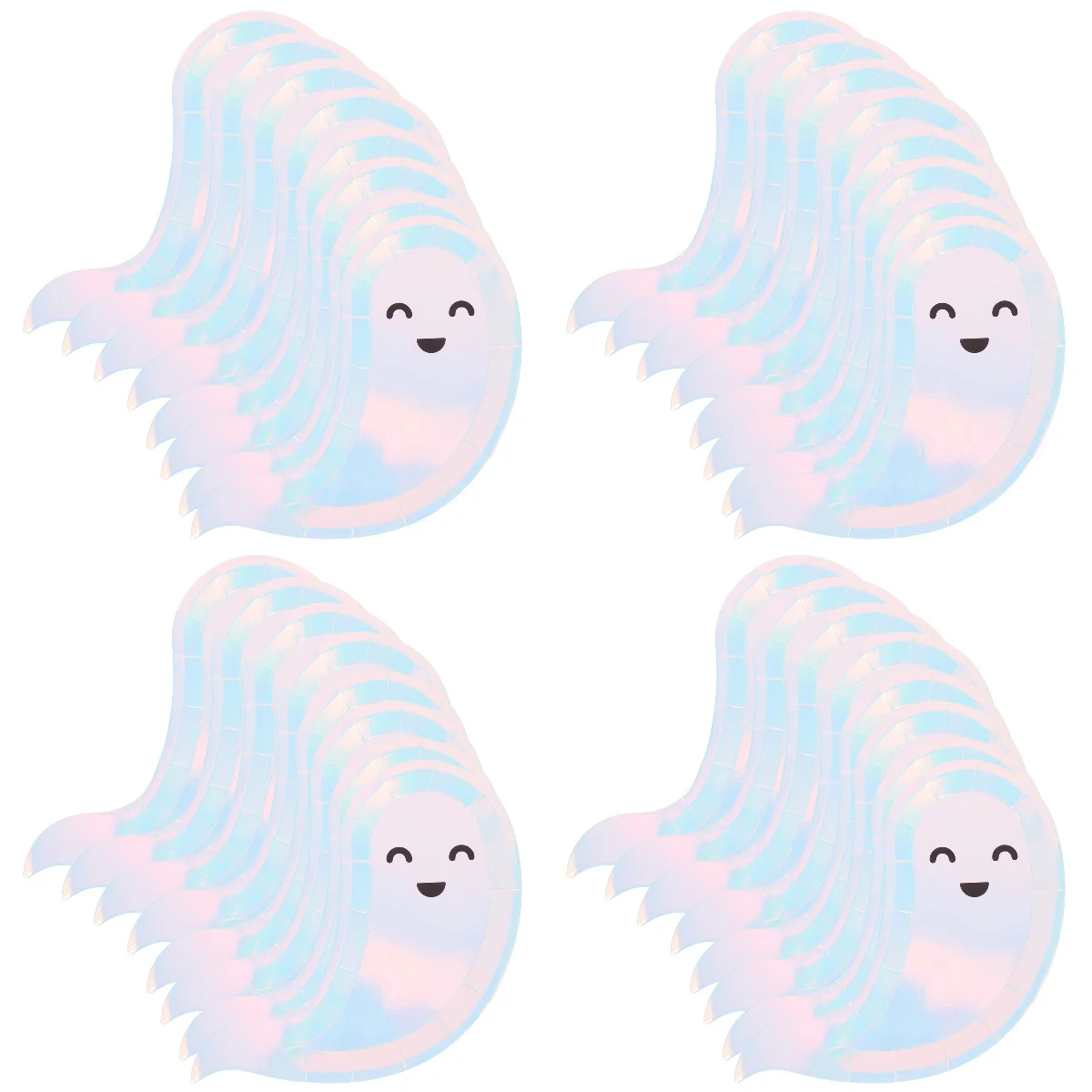 

32 Pcs Ghost Plate Halloween Paper Plates Dinner Delicate Food Party Table Tray