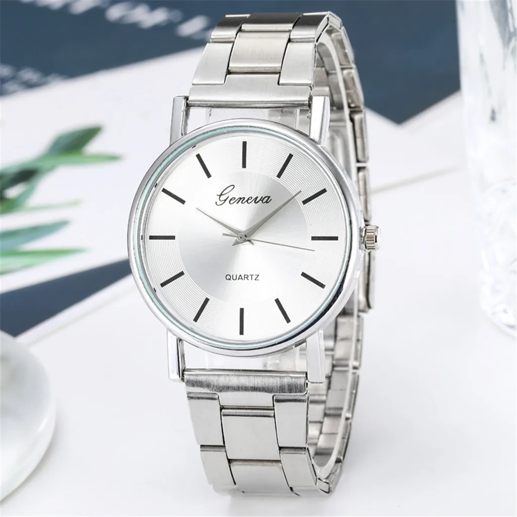 

Luxury Watches Women Fashion Quartz Wristwatches Casual Silver Stainless Steel Dial Casual Bracele Watch Reloj Para Mujeres