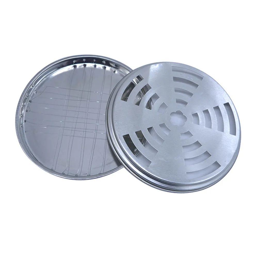 

Frame Safe Metal Round Rack Plate Portable Spiral with Cover Mosquito Coil Holder Tray Incense Insect Repellent