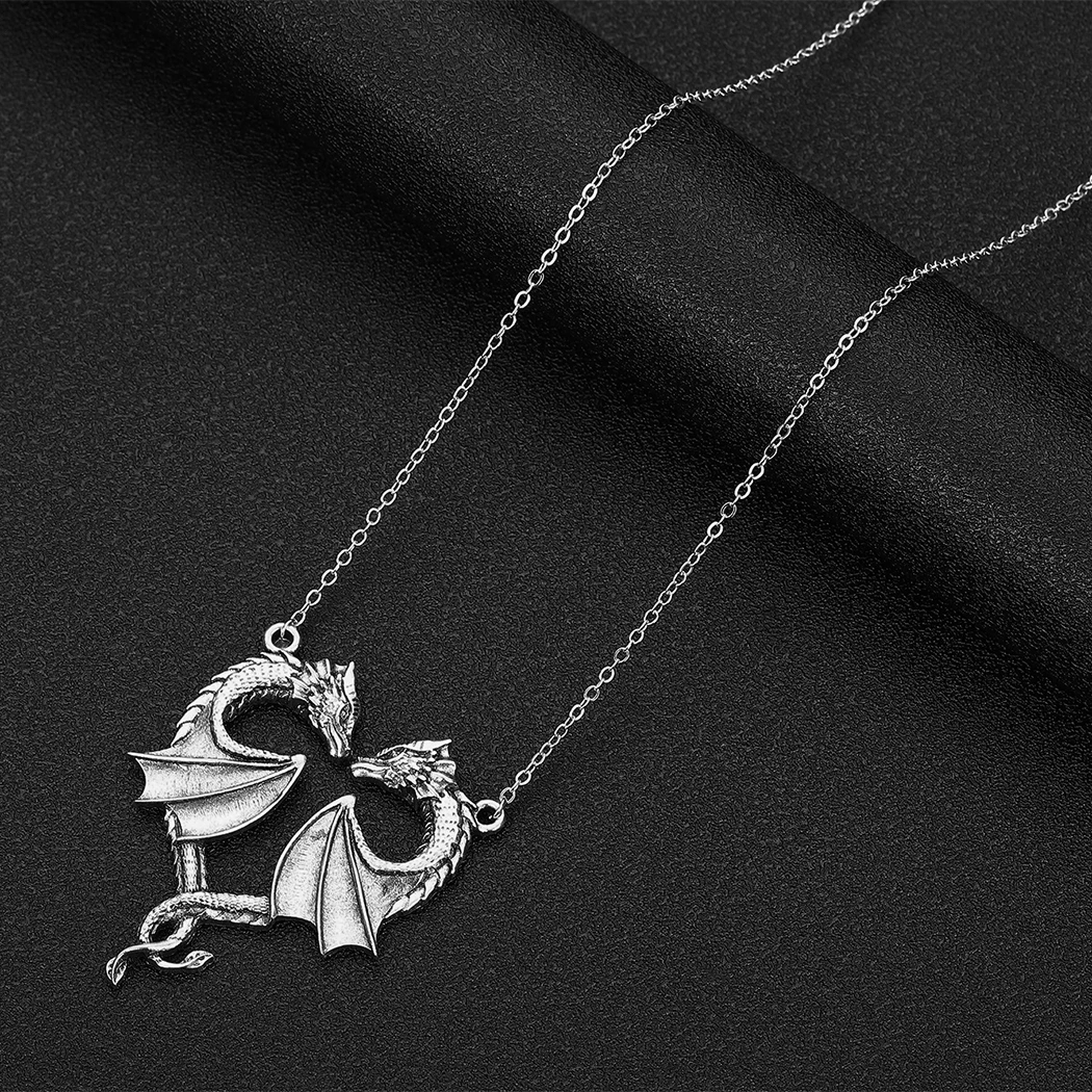 

Cxwind Stainless Steel Dragon Necklace Heart Shaped Love Symbol Pendant Jewelry Pendant Necklace Mother's Day Gift for Mother