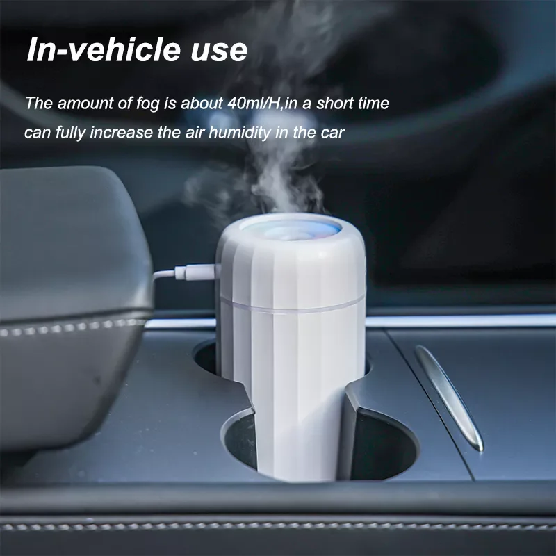 

Car Air Humidifier LED Colorful Light Ultrasonic Aromatherapy Oil Diffuser Sprayer Mist Maker for Home Car Interior Accessories