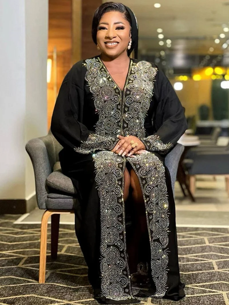 Abayas For Women Dubai Luxury 2023 Chiffon Boubou Muslim Fashion Dress Caftan Marocain Wedding Party Occasions Djellaba Femme