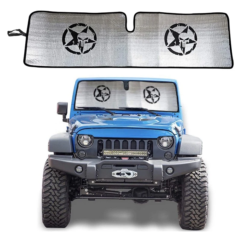 Солнцезащитный козырек на лобовое стекло для Jeep Wrangler солнцезащитный коврик Rubicon