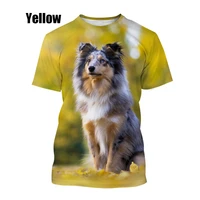 hot sale new cute dog 3d printed mens short sleeve t shirt personality fashion casual t shirt