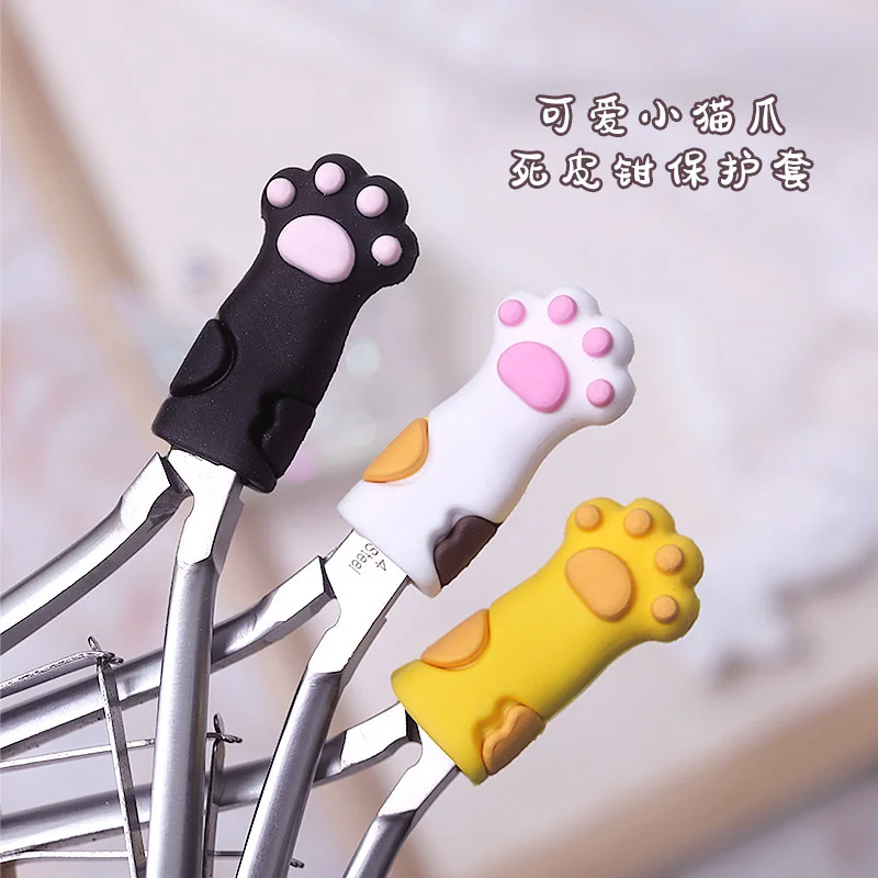 

Silicone Cat Paw Protective Cover for Cuticle Nail Nipper Clipper Claw Anti-fall Cover Nails Art Tweezer Dead Skin Scissors Case