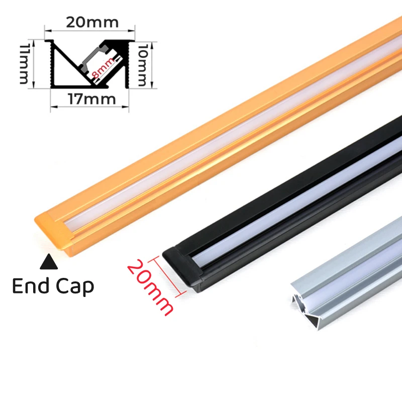 0 5 м/1 м/шт. Невидимый светодиодный встраиваемый алюминиевый профиль скрытый