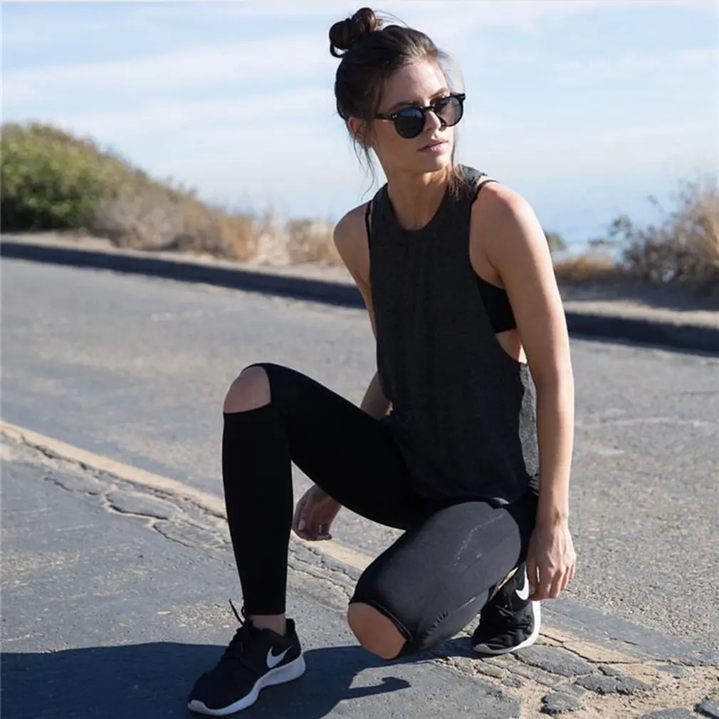 

Модные дизайнерские женские штаны для йоги с вырезами и дырками, спортивные колготки, брюки для фитнеса и бега, облегающие брюки для спортза...