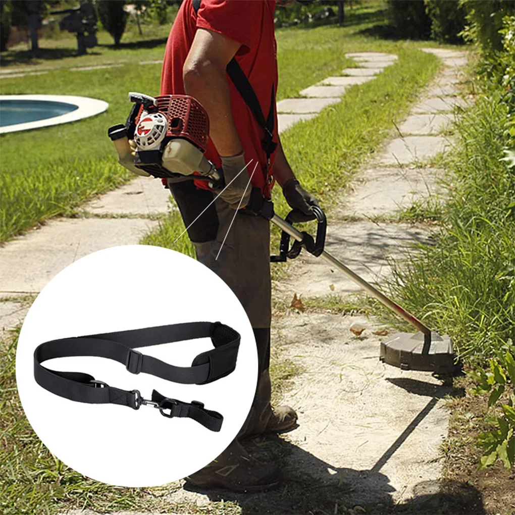 

Lawn Mower Belt Trimmer Adjustable Length Harness Weeder Padded Shoulder Strap Straps Carry Garden Universal System