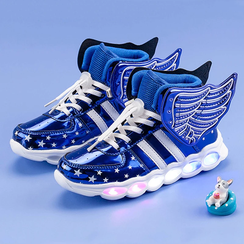 

Size 25-37 Children USB Charge Luminous Sneakers Boy Non-slip Shoes Kids Wear-resistant Glowing Sneakers Girl Led Light Up Shoes