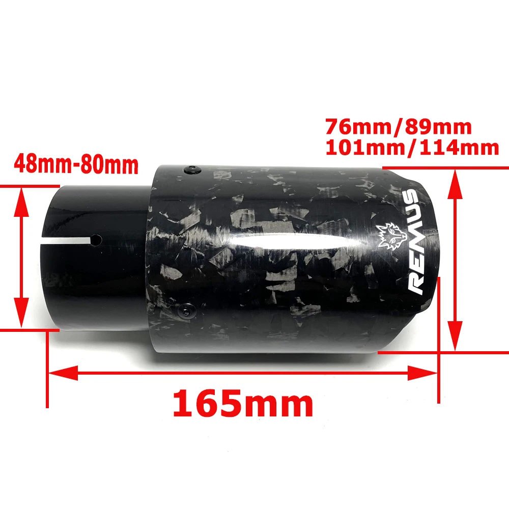 1 шт. Remus Logo новый автомобильный стиль кованое волокно углеродистая нержавеющая