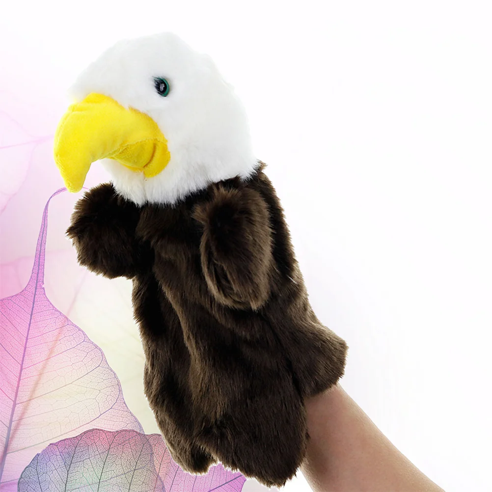 

1PC Simulation Eagle Story Telling Prop Interesting Plush Toy Creative Hand Puppet Role Play