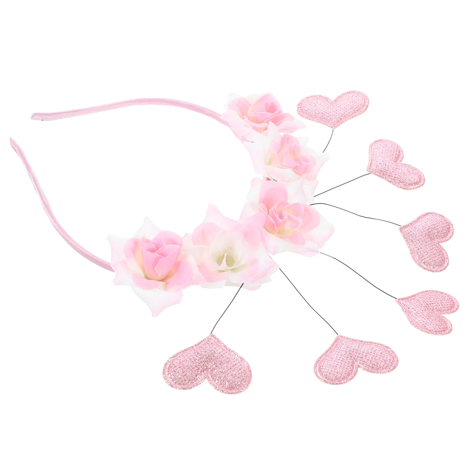 

Valentine Headband Party Headdress Flower Shape Heart Headpiece Hair Band Decor