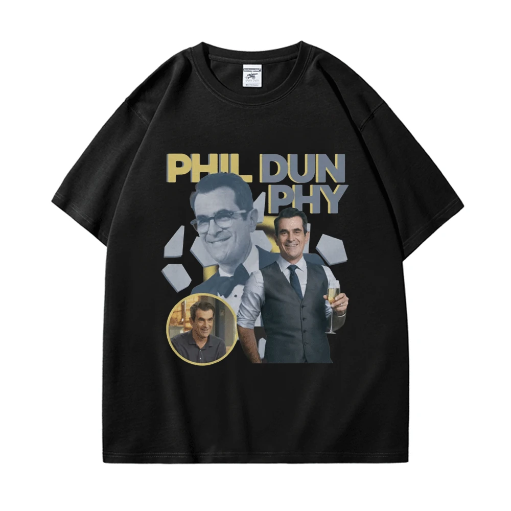 

American TV Show Phil Dunphy Graphics Print T-shirts 90s Vintage Harajuku Cotton Short Sleeve Tee Shirt Oversize T Shirt Tops