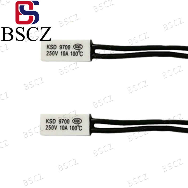 

2pcs KSD9700 9700 Thermal protector 40c-250c（Normally closed） 10A/250V ceramic Temperature control switch